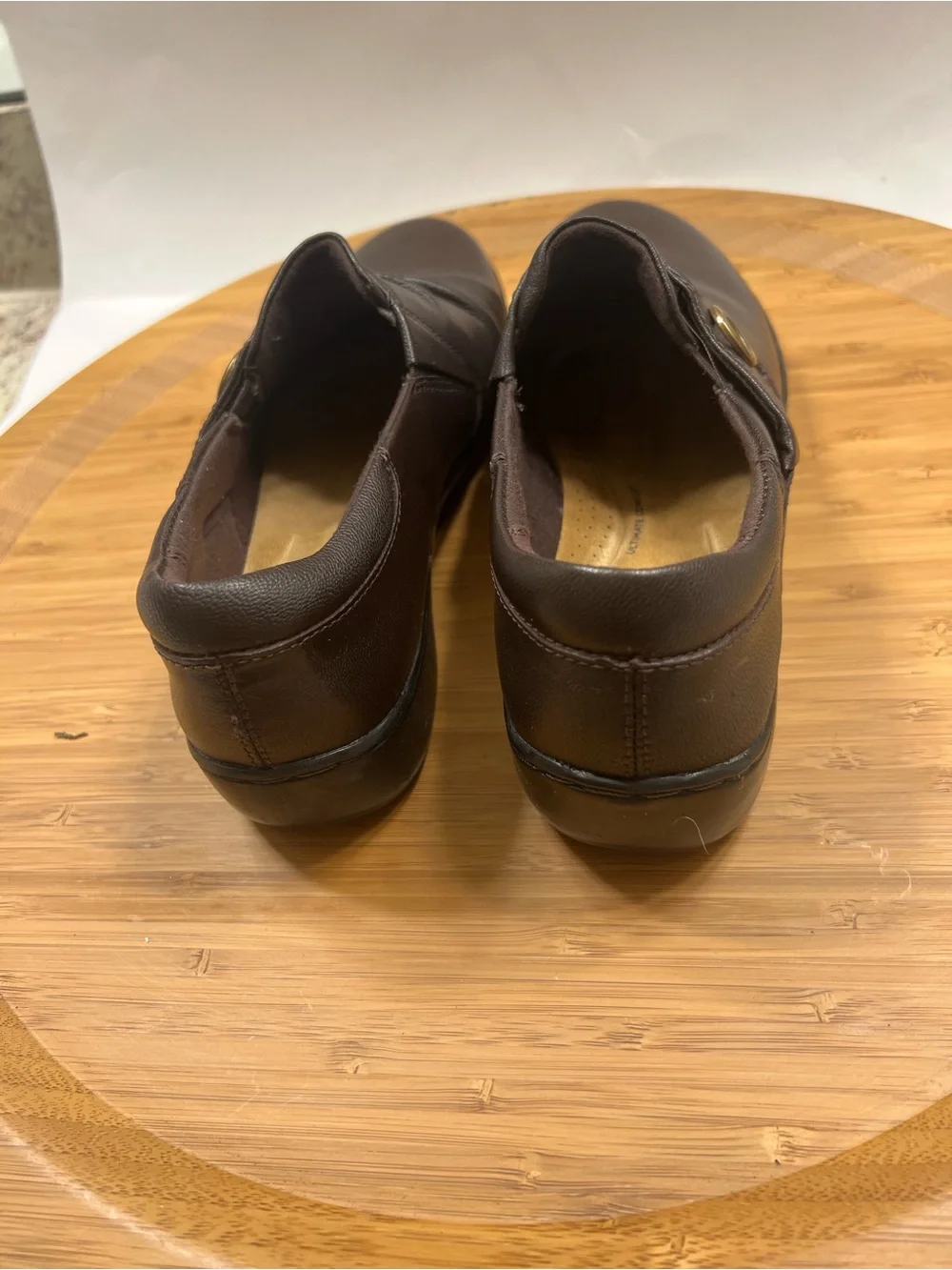 Clarks Cora Aubrie  Woman’s Brown Leather Slip-On Loafers Size 7.5 NEW